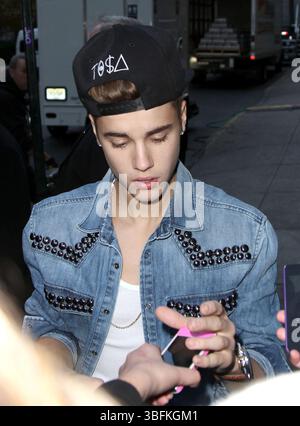7 November 2012 - New York, New York - Justin Bieber. 2012 Victoria's