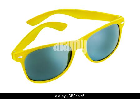Yellow Sunglasses isolated on white background Stock Photo