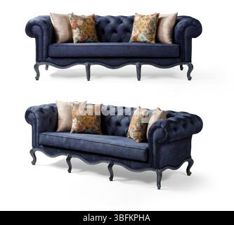 Classic sofa isolated on white background . different angle Stock Photo