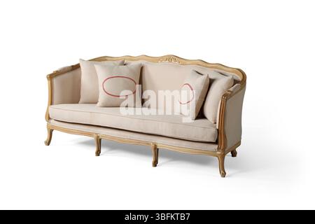 Classic sofa isolated on white background . Stock Photo