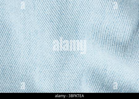 Abstract Textile Landscape in Crumpled Blue Jean Fabric Stock Photo