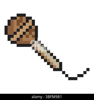 Microphone in pixel art style Stock Vector