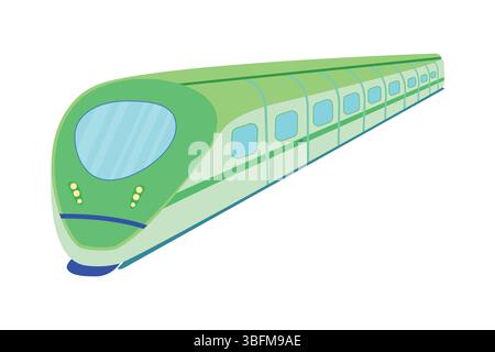 Fast modern express passenger train. Vector illustration Stock Vector