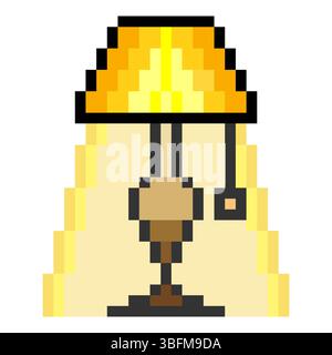 Lampshade in pixel art style Stock Vector