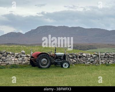 Tractor in the Landscape Stock Photo