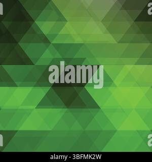 Geometric triangles and a green polygon background Stock Vector