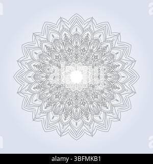 Mandala pattern seamless line art with a background Stock Vector
