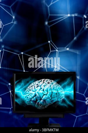 machine learning and deep learning concept Stock Photo