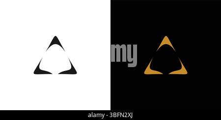 Elegant and modern abstract triangle logo design Stock Vector