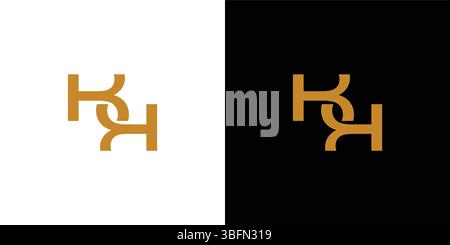 Modern and elegant letter KK initials logo design Stock Vector
