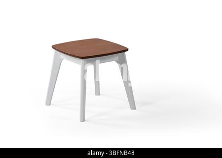 coffee table isolated on white background . wooden coffee table Stock Photo