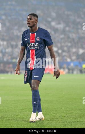 Nuno Mendes (25) of Paris Saint-Germain controls the ball during FIFA ...