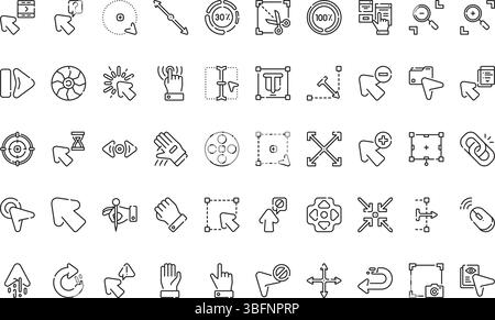Selection and cursors icons icons Simple vector icon. Illustration symbol design template for web mobile UI element. Stock Vector