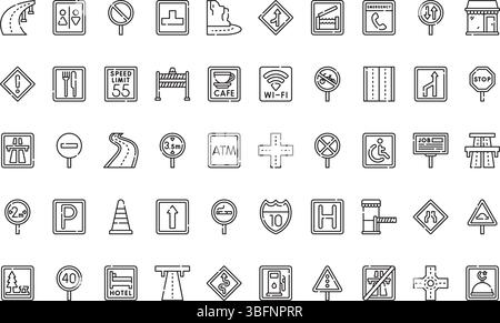 Motorway icons icons Simple vector icon. Illustration symbol design template for web mobile UI element. Stock Vector