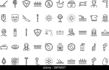 Skin care icons icons Simple vector icon. Illustration symbol design template for web mobile UI element. Stock Vector