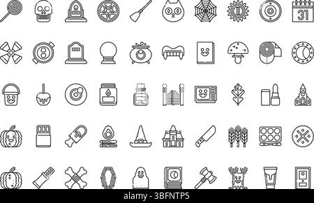 Halloween icons icons Simple vector icon. Illustration symbol design template for web mobile UI element. Stock Vector