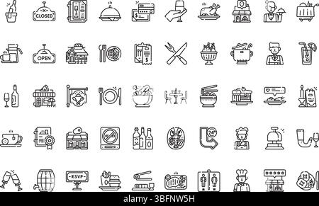 Restaurant icons icons Simple vector icon. Illustration symbol design template for web mobile UI element. Stock Vector
