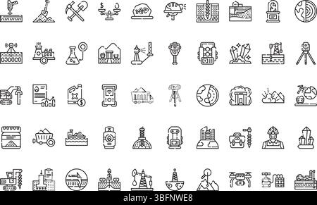 Geology icons icons Simple vector icon. Illustration symbol design template for web mobile UI element. Stock Vector