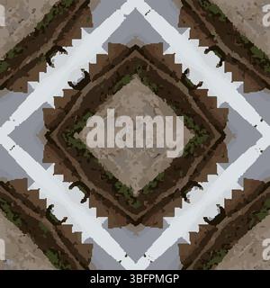 Brown Green Camouflage Vector Design Stock Vector