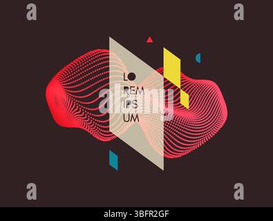 Abstract digital wave with dynamic particles. Sound wave. Big data visualization. 3d vector illustration for business, science or technology. Stock Vector