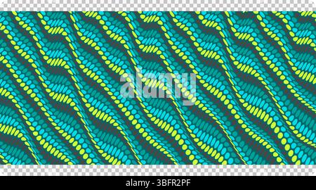 Wavy dotted background with optical illusion. Abstract polka dots pattern. 3d vector illustration. Stock Vector