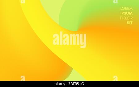 3D abstract wavy background with modern gradient colors. Motion sound wave. Vector illustration for banner, flyer, brochure, booklet, presentation or Stock Vector