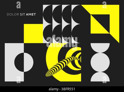 Cover design template. Abstract geometric pattern. Vector illustration for brochure, flyer, cover, poster, presentation, portfolio or banner. Stock Vector