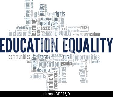 Education Equality word cloud conceptual design isolated on white background. Stock Vector