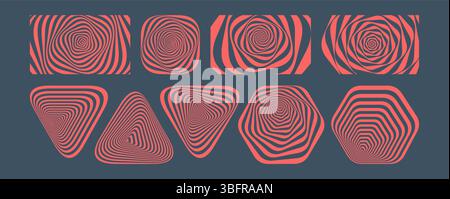 Abstract striped design element. Optical art. 3d vector illustration for brochure, annual report, magazine, poster, presentation, flyer and banner.  Ñ Stock Vector