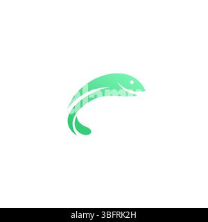 Fish Leaf logo Design. Nature Fish Icon Stock Vector