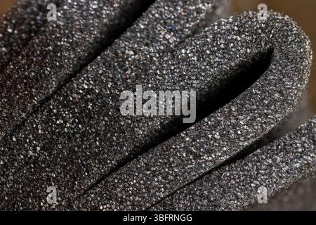 foam for packaging of objects and products, foamy soft foam for giving elasticity to objects or sound insulation or as a packaging material Stock Photo