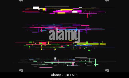 Glitch effect texture. Vector elements set. EPS10 Stock Vector
