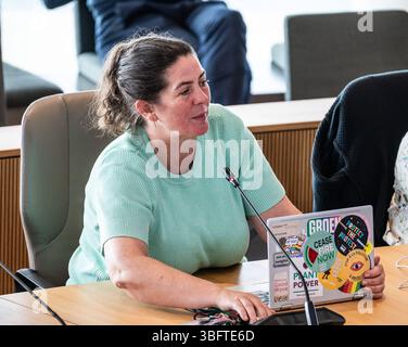 Stoop Groen Lotte Stoops Ecolo Groen at the conseil Communal, city council or ...