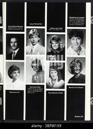 Page 27 captures sports teams at Edgewood High School, including team photographs and student athlete participation from 1988. Stock Photo