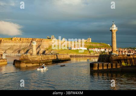 Stormy skies over Whitby, North Yorkshire, England. Stock Photo