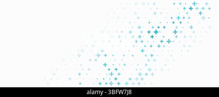 Abastract healthcare medical background. Mathematical random plus symbols pattern. Technology innovation in medicine. Stock Vector