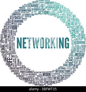 Networking vector illustration word cloud isolated on white background. Stock Vector