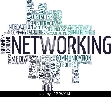 Networking vector illustration word cloud isolated on white background. Stock Vector