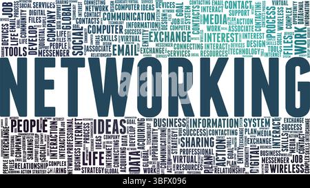 Networking vector illustration word cloud isolated on white background. Stock Vector