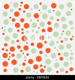 Seamless abstract pattern with irregular red and green organic shapes on a white background. Ideal for textiles, wallpapers and digital design, vector Stock Vector