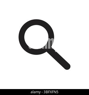 Search or Magnifying Glass Icon for Web, App, and User Interface Stock Vector