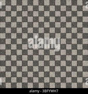 Checkered pattern creating visual effect on stone tiled floor Stock Photo