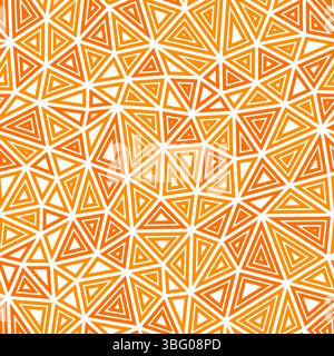 Geometric pattern. Multiple repeated inner triangles. Medium triangles size. Monotone style. Seamless pattern. Beautiful vector tiles. Stock Vector