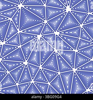 Abstract template background. Multiple repeated inner triangles. Large triangles size. One-tone colored style. Seamless pattern. Elegant vector tiles. Stock Vector