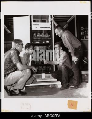 Photographs from Beckman Instruments’ Systems Division Final Assembly Department show employees engaged in assembly tasks. These were published in the November 1961 edition of Feedback as part of the 'Department of the Month' feature. Stock Photo