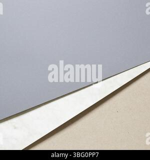 Abstract beige gray tone paper layer background Stock Photo