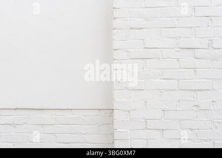 White brick wall background texture Stock Photo