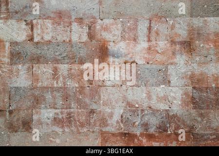 Vintage rusty gray brick wall background Stock Photo