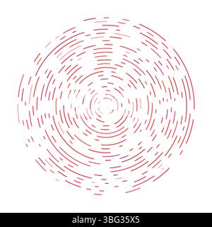 Abstract red circle background with many different pieces. Vector illustration Stock Vector