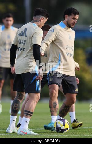 Argentina S National Team Midfielder Leandro Paredes Looks On During Argentinas National Team Midfielder Leandro Paredes Looks On During A Training Session In Ezeiza Buenos Aires Province On June 3 2025 Ahead Of The Fifa World Cup 2026 Qualifier Football Matches Against Chile And Colombia Ezeiza Argentina Copyright 3bg4f6k 